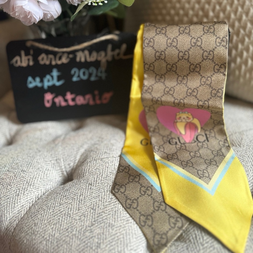 Brand NEW Gucci Bananya cutie Twillies/Scarves